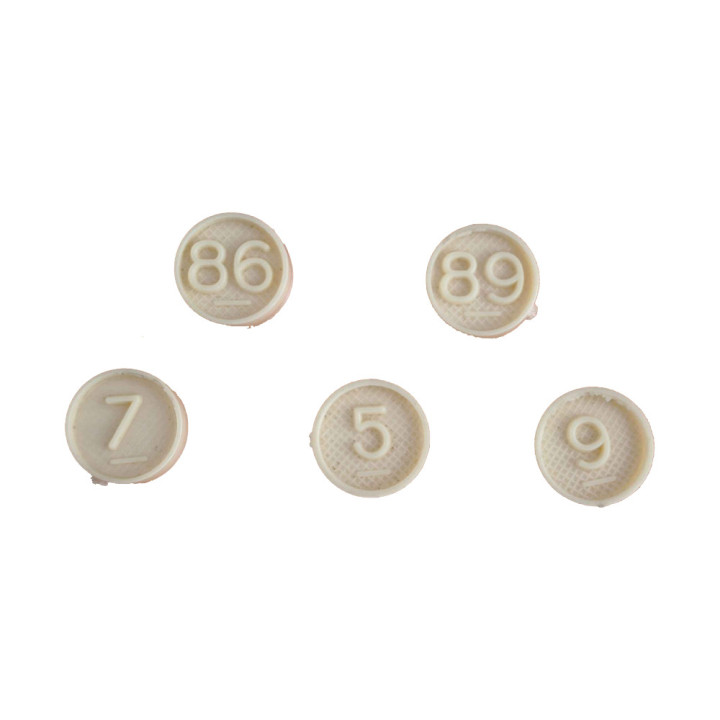 Jeton loto numéroté beige | Pièce Manquante