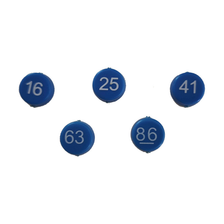 Jeton loto numéroté bleu | Pièce Manquante