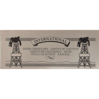 Certificat Société Pétrolière Le Flambeur 1985 | Pièce Manquante