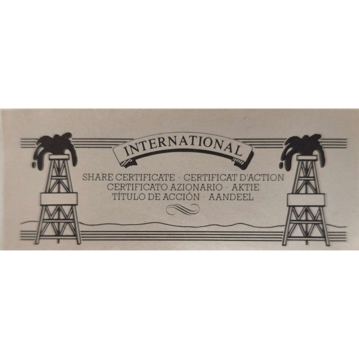 Certificat Société Pétrolière Le Flambeur 1985 | Pièce Manquante