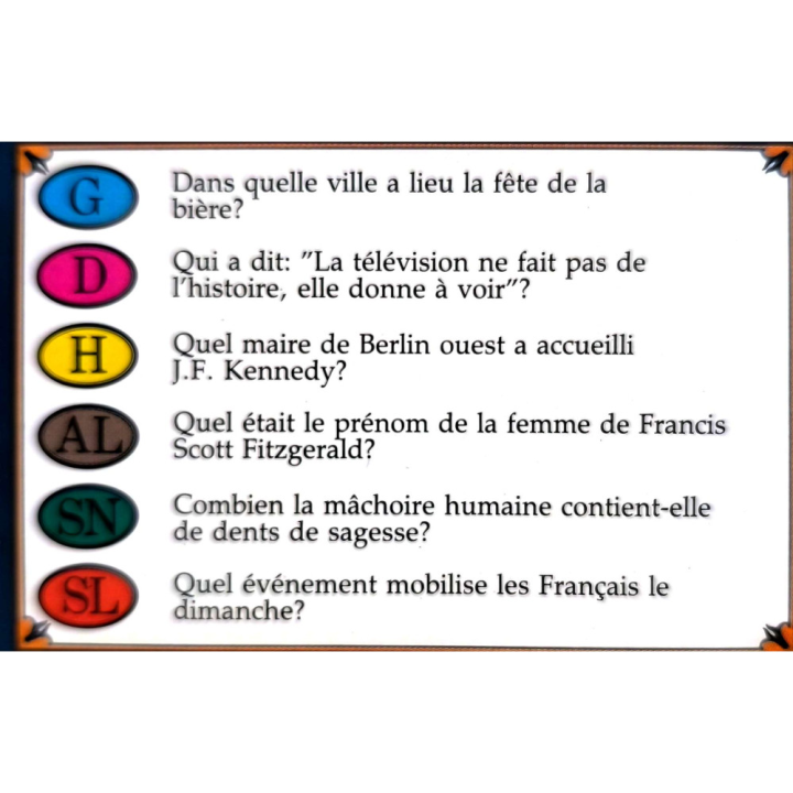 Cartes Trivial Pursuit - Lot de 50 | Pièce Manquante